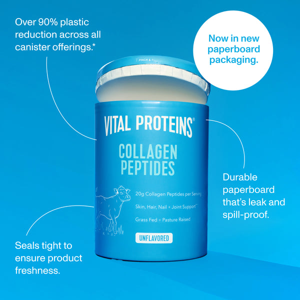 Collagen Peptides 20oz Paperboard |CP20UPB|